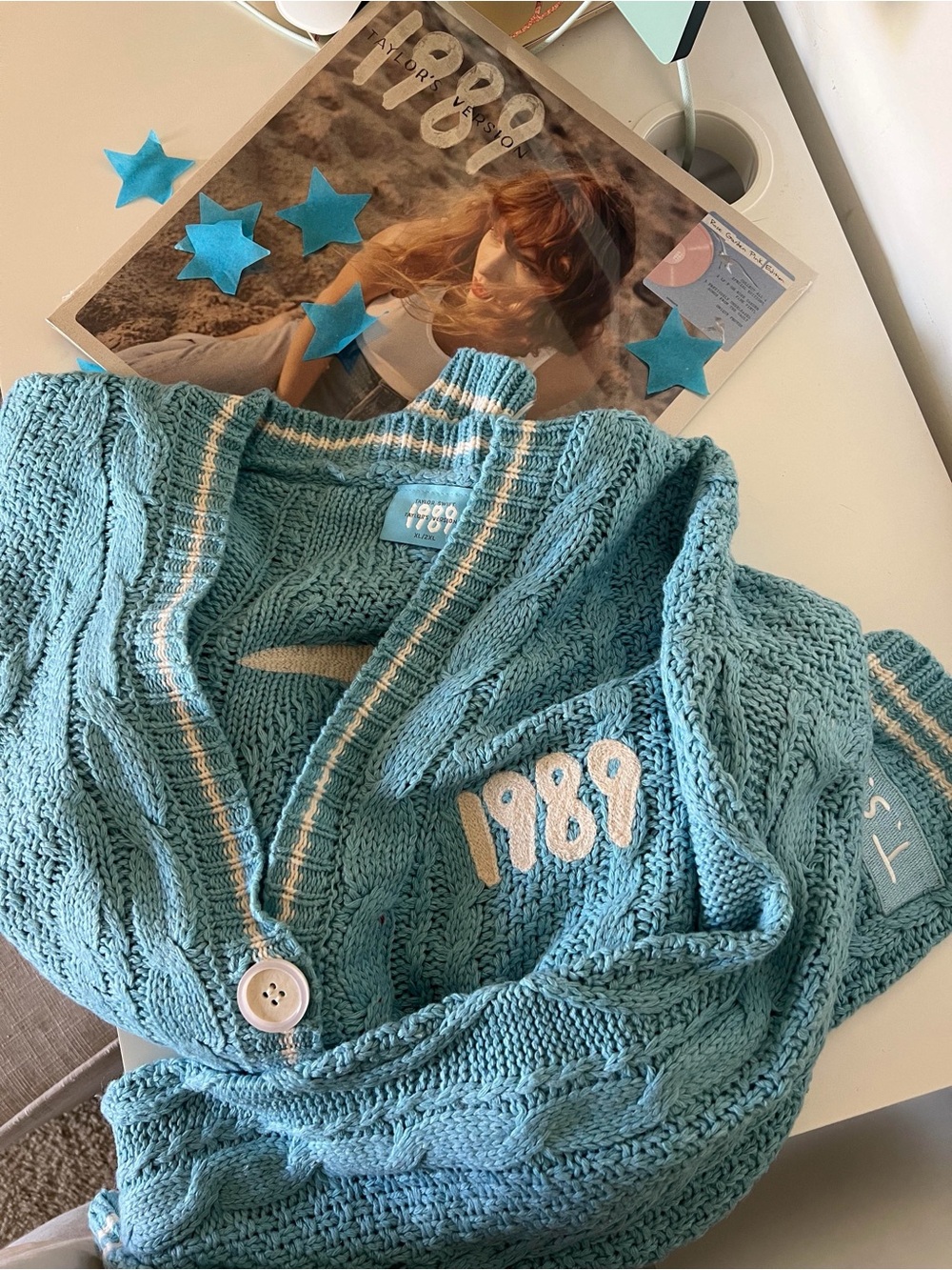 Taylor Swift 1989 Blue Cardigan Sweater
